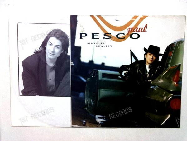 Paul Pesco - Make It Reality Europe LP 1989 + Innerbag (VG/VG)