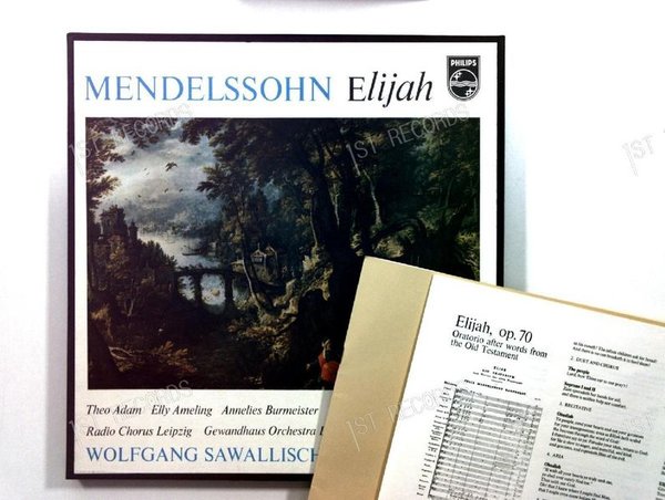 Mendelssohn - Elijah Opus 70 GER 3LP + Booklet + Insert Philips (NM/NM)