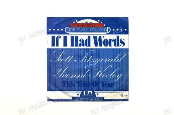 Scott Fitzgerald & Yvonne Keeley - If I Had Words / This Time Of Year (VG+/VG+)