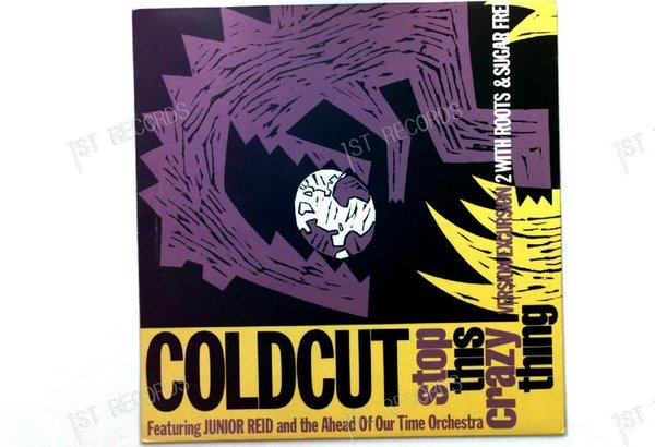 Coldcut Featuring Junior Reid- Stop This Crazy Thing UK Maxi 1988 (VG/VG+)