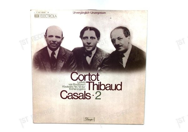 Cortot, Thibaud, Casals, Beethoven - K. Nr. 7 B-Dur Erzherzogstrio GER LP (VG+/VG+)