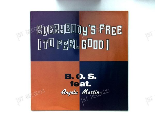B.O.S. - Everybody's Free (To Feel Good) GER Maxi 1991 (VG+/VG+)