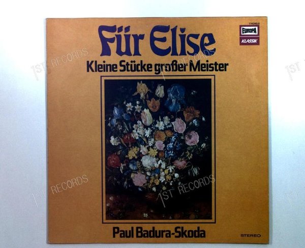 Paul Badura-Skoda - Für Elise - Kleine Stücke Großer Meister GER LP (VG+/VG)