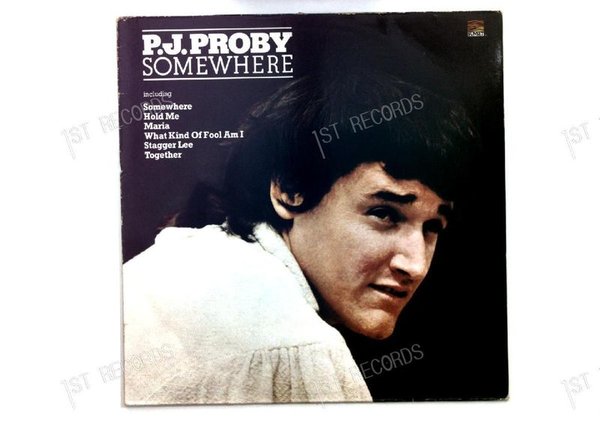 P.J. Proby - Somewhere UK LP 1977 (VG+/VG)