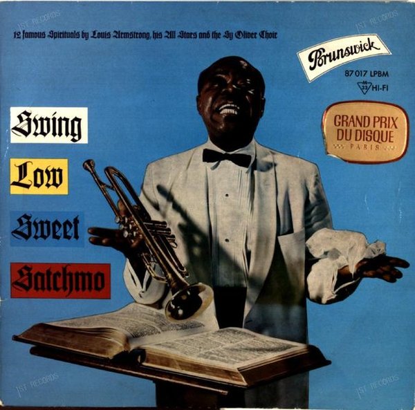 Louis Armstrong, His Allstars And The Sy Oliver Choir - Swing Low LP 1958 (VG+/VG+)