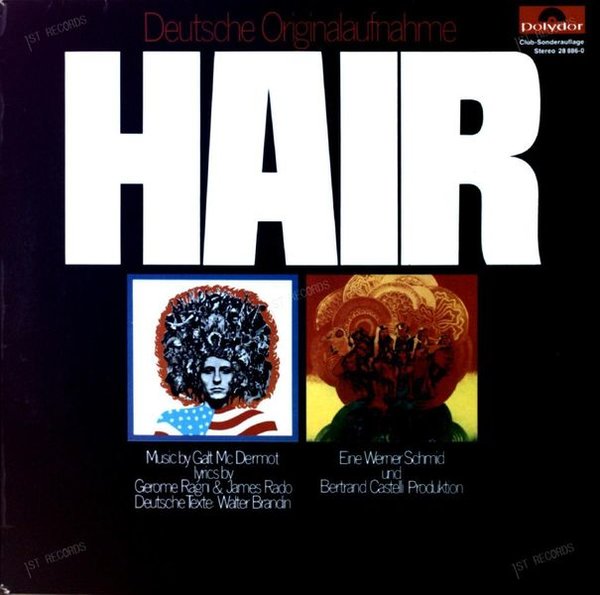 "Haare" Ensemble - Hair (Haare) GER LP (VG+/VG+)