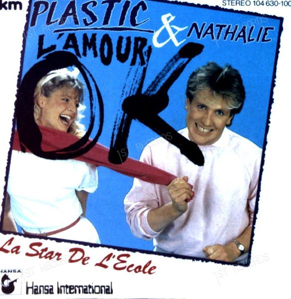 Plastic & Nathalie - L'Amour OK 7in 1982 (VG+/VG+) (VG+/VG+)