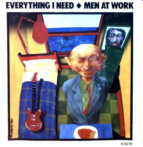 Men At Work - Everything I Need Europe 7in 1985 (VG+/VG) (VG+/VG)