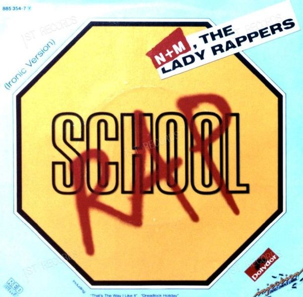 N+M, The Lady Rappers - School Rap GER 7in 1986 (VG+/VG+) (VG+/VG+)