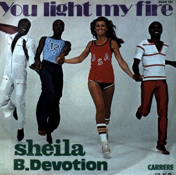 Sheila & B. Devotion - You Light My Fire / Gimme Your Loving 7in 1978 (VG+/VG+)
