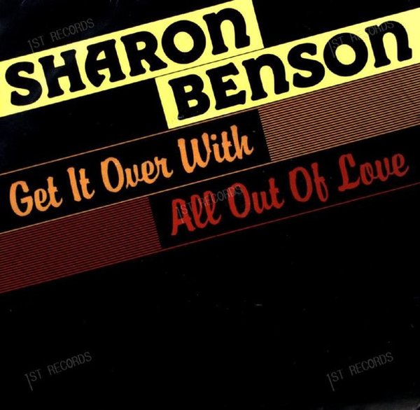 Sharon Benson - Get It Over With / All Out Of Love 7in 1981 (VG/VG) (VG/VG)
