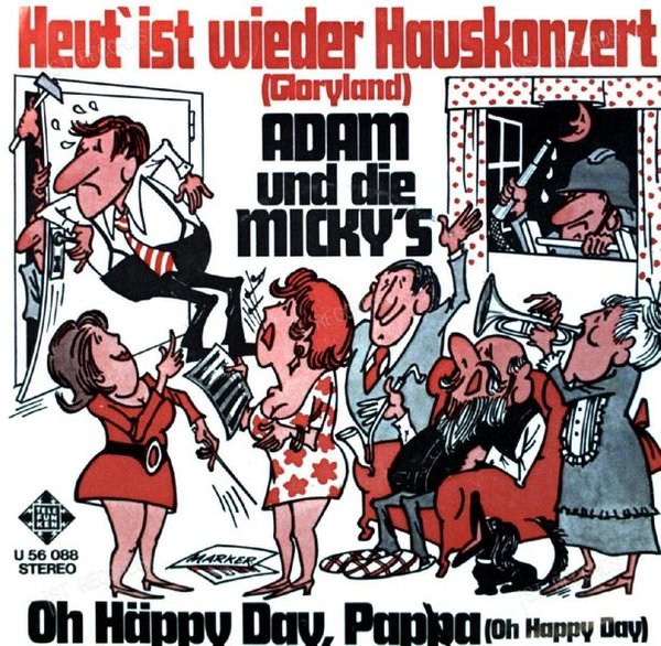 Adam Und Die Micky's - Heut' Ist Wieder Hauskonzert (Glory Land) 7in 1969 (VG+/VG+)