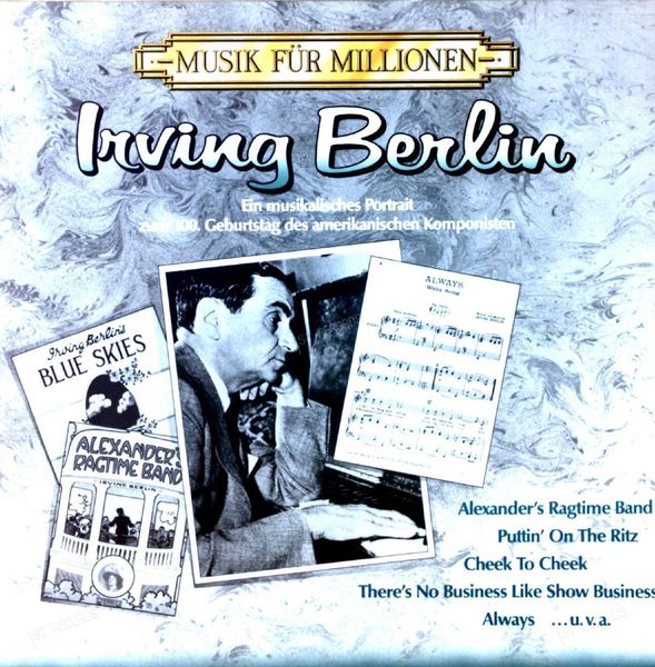 Irving Berlin - Musik Für Millionen: Portrait Zum 100. Geburtstag LP 1988 (VG+/VG+)