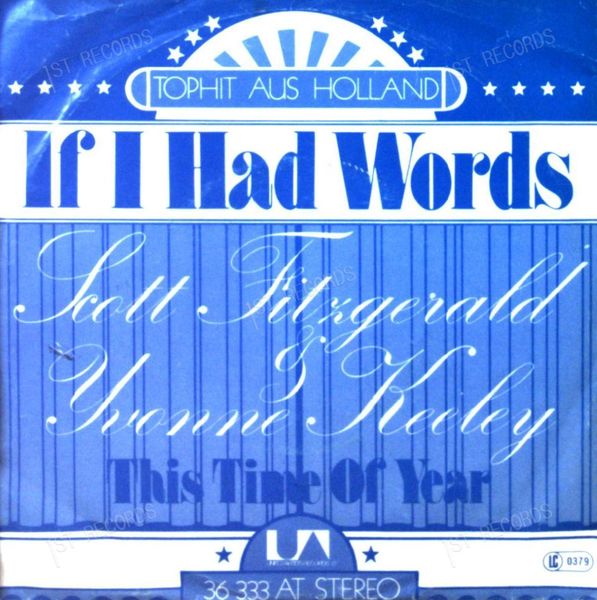 Scott Fitzgerald & Yvonne Keeley - If I Had Words / This Time Of Year 7in (VG/VG)