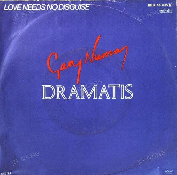 Gary Numan And Dramatis - Love Needs No Disguise 7in 1981 (VG/VG)