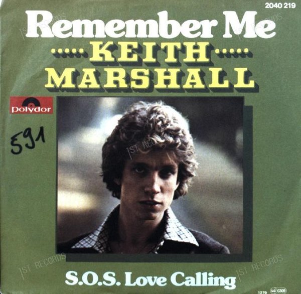 Keith Marshall - Remember Me 7in 1979 (VG+/VG+)