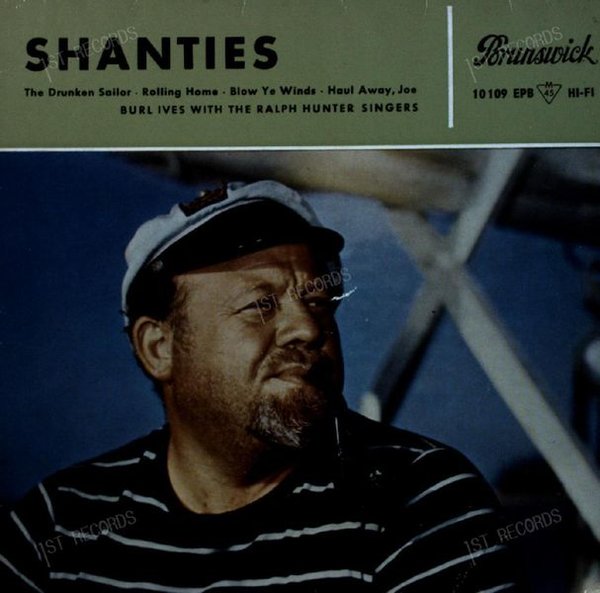 Burl Ives With The Ralph Hunter Singers - Shanties 7in 1957 (VG/VG)