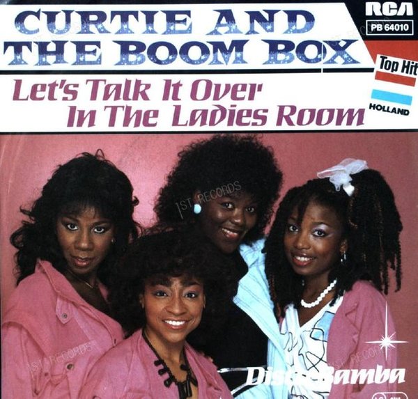 Curtie And The Boombox - Let's Talk It Over In The Ladies Room 7in 1985 (VG+/VG+)