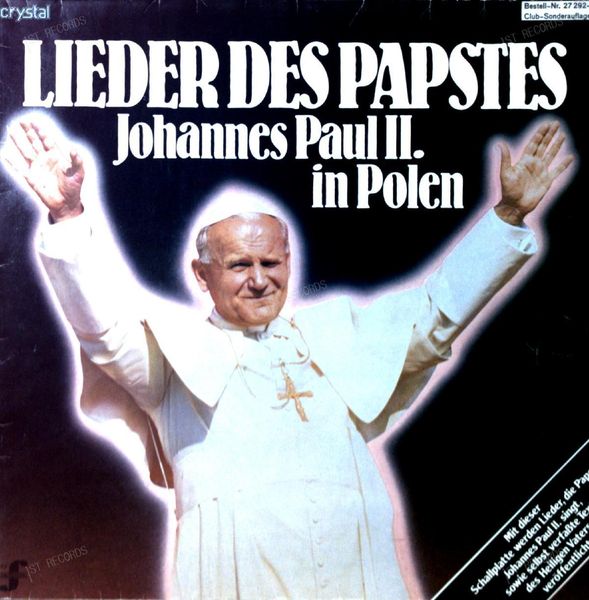 Johannes Paul II - Lieder Des Papstes (Johannes Paul II. In Polen) LP 1979 (VG/VG)