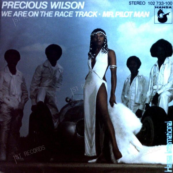 Precious Wilson - We Are On The Race Track / Mr. Pilot Man 7in 1981 (VG/VG)