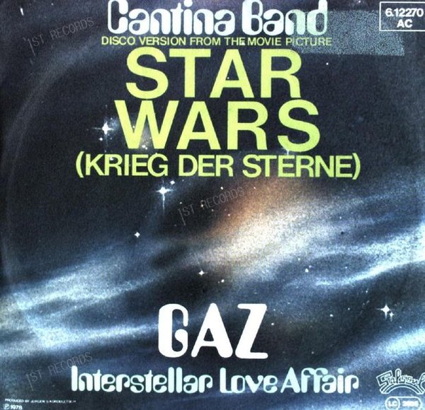 Gaz - Cantina Band / Interstellar Love Affair 7in 1978 (VG+/VG+)
