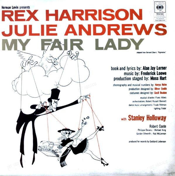 Rex Harrison, Julie Andrews - My Fair Lady - Original Broadway Cast LP 1959 (VG+/VG+)