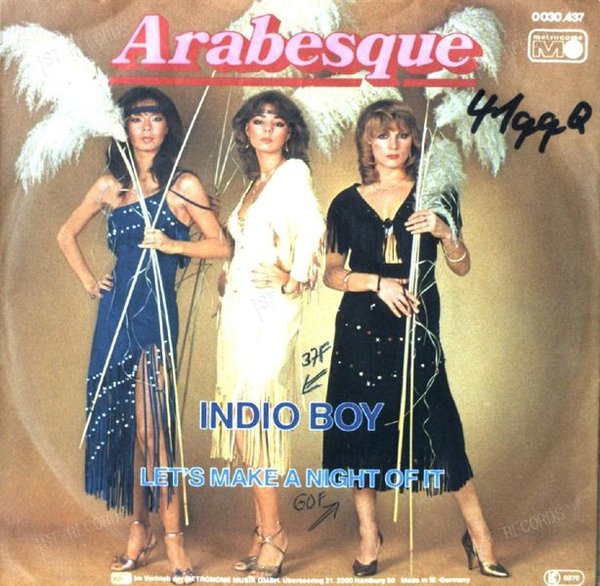 Arabesque - Indio Boy 7in 1982 (VG+/VG+)