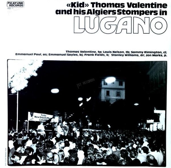 "Kid" Thomas Valentine And His Algiers Stompers - In Lugano LP 1984 (VG+/VG+)
