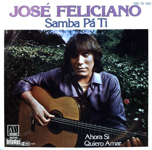 José Feliciano - Samba Pá Ti 7in 1982 (VG/VG)
