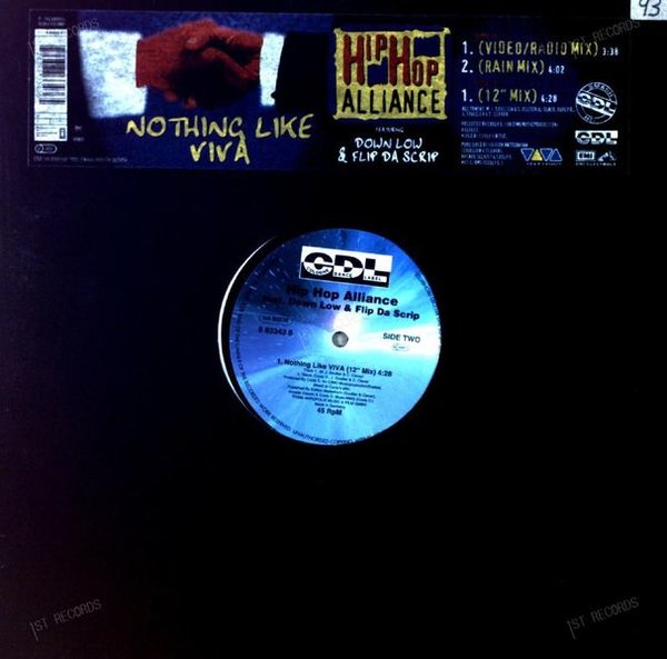 Hip Hop Alliance Feat. Down Low & Flip Da - Nothing Like Viva Maxi 1996 (VG+/VG+)