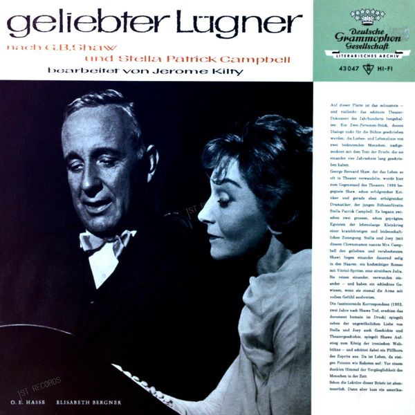 Jerome Kilty - Geliebter Lügner LP 1967 (VG+/VG+)