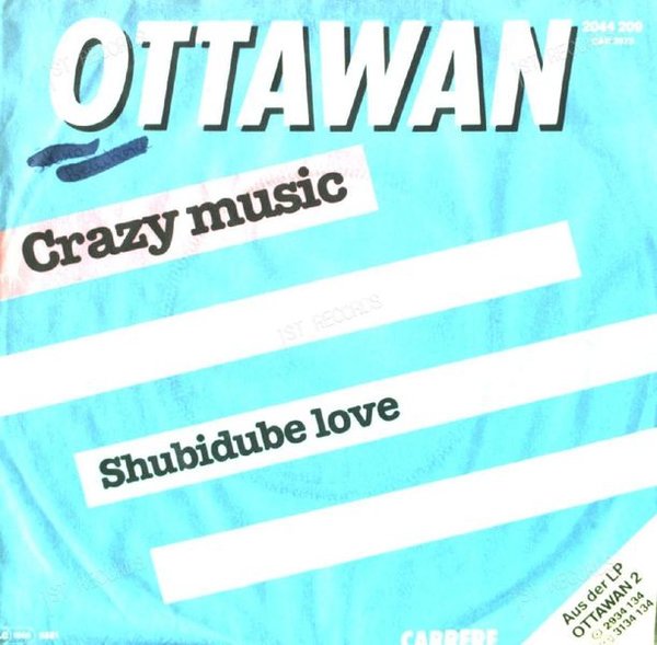 Ottawan - Crazy Music / Shubidube Love 7in 1981 (VG/VG)