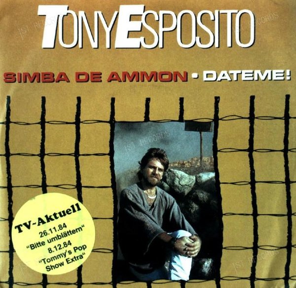 Tony Esposito - Simba De Ammon / Dateme! 7in 1984 (VG+/VG+)