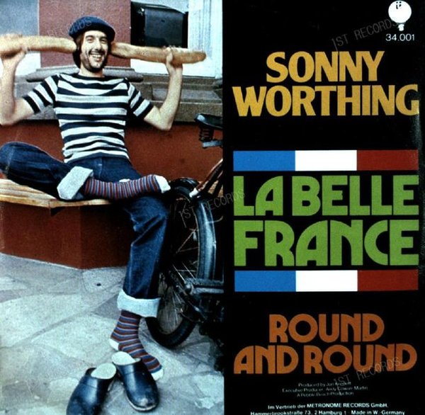Sonny Worthing - La Belle France / Round And Round 7in 1976 (VG+/VG+)