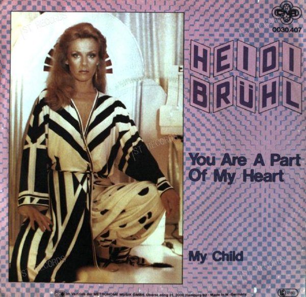 Heidi Brühl - You Are A Part Of My Heart 7in 1981 (VG/VG)