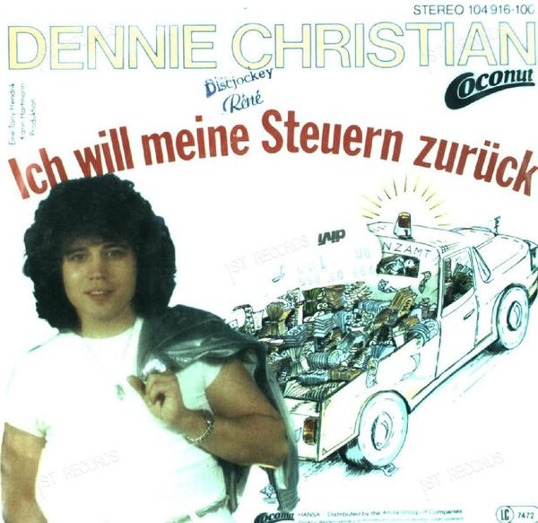 Dennie Christian - Ich Will Meine Steuern Zurück 7in 1982 (VG/VG)