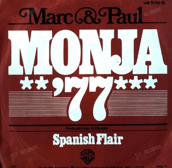 Marc & Paul - Monja '77 7in 1977 (VG/VG)
