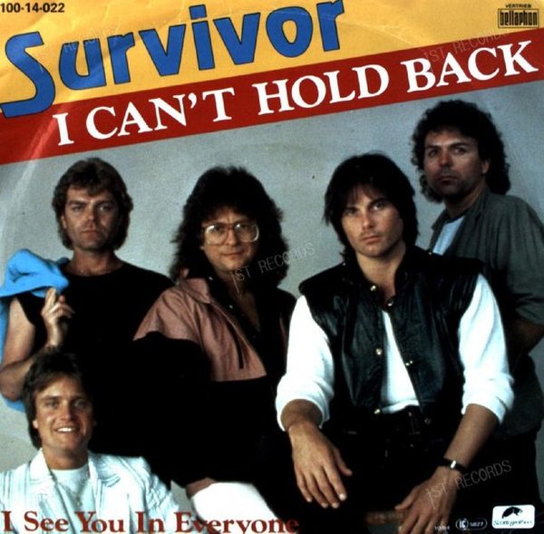 Survivor - I Can't Hold Back / I See You In Everyone 7in 1984 (VG/VG)