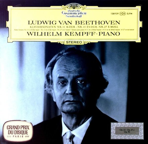 Beethoven - Wilhelm Kempff - Klaviersonaten Nr. 11, 13, 27 LP 1964 (VG/VG)