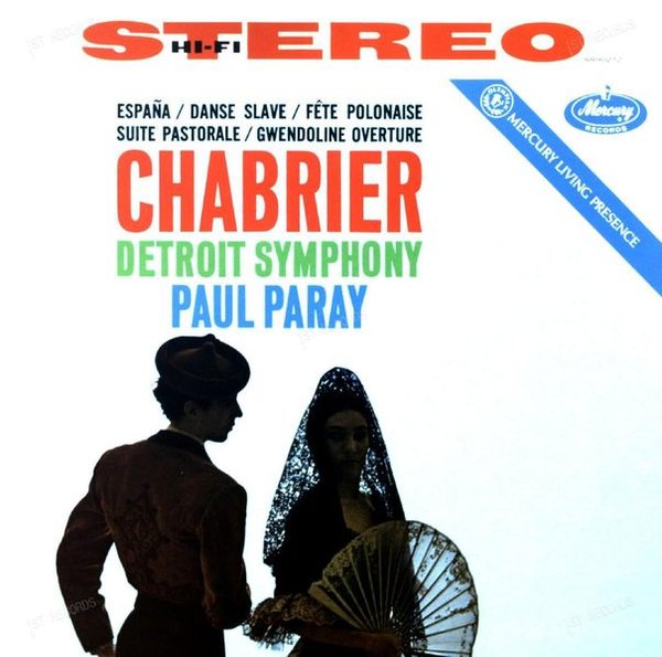 Chabrier, Detroit Symphony, Paul Paray - Espana / Danse Slave ITA LP 2014 (VG/VG+)