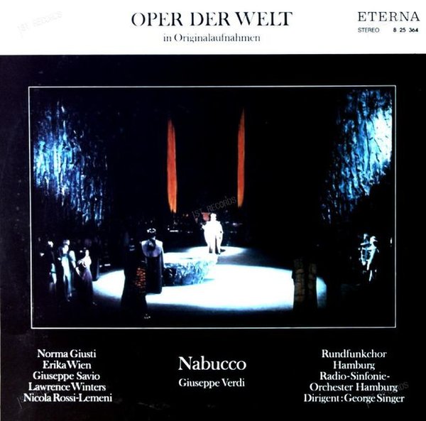 Giuseppe Verdi - Nabucco (Opernquerschnitt) LP 1964 (VG/VG)