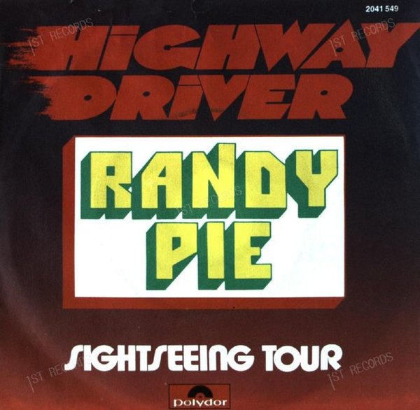 Randy Pie - Highway Driver / Sightseeing Tour 7in 1974 (VG/VG)