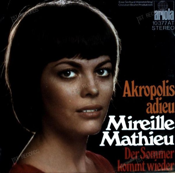 Mireille Mathieu - Akropolis Adieu 7in 1971 (VG/VG)