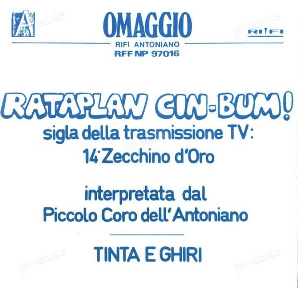 Piccolo Coro Dell'Antoniano - Rataplan Cin-Bum! - Sigla Della ITA 7in 1972 (VG+/VG+)