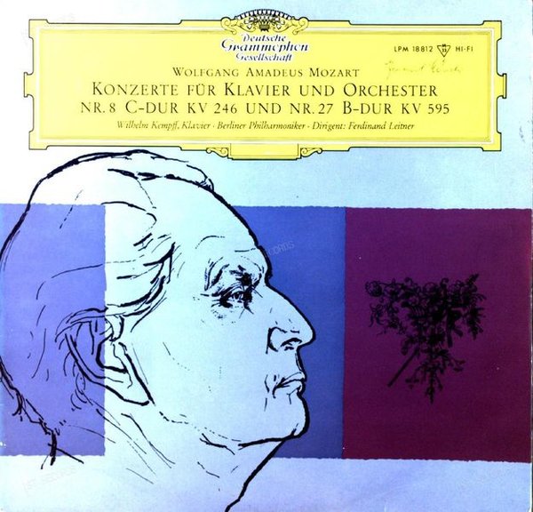 Mozart - Kempff / Leitner - Konzert Piano Orchestra No.8 In C Major UK LP (VG/VG)
