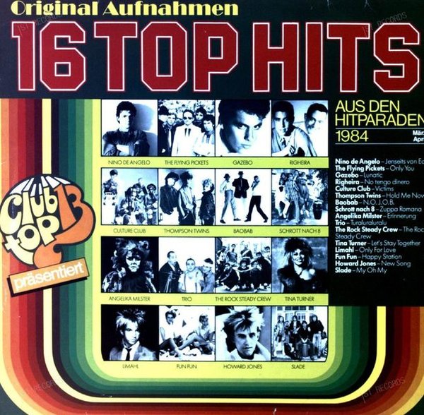 Various - 16 Top Hits - Aus Den Hitparaden März / April 1984 LP (VG/VG)