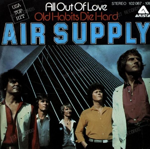 Air Supply - All Out Of Love / Old Habits Die Hard 7in (VG/VG)