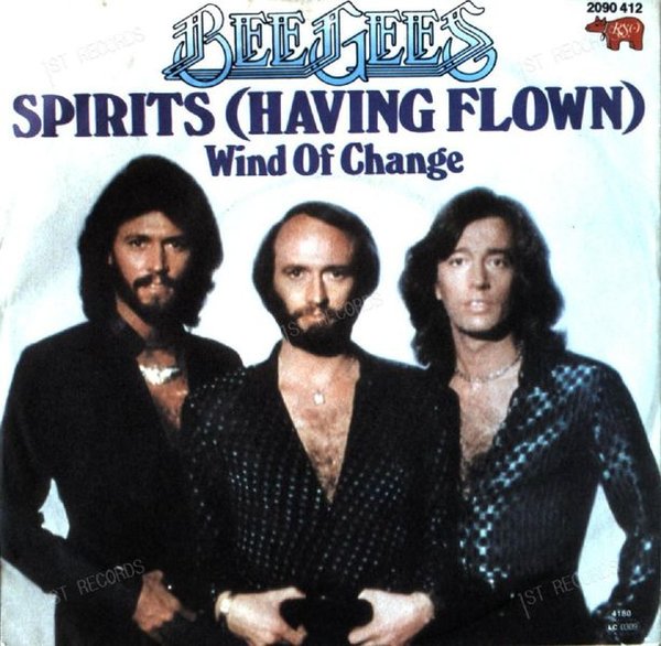 Bee Gees - Spirits (Having Flown) / Wind Of Change 7in (VG/VG)