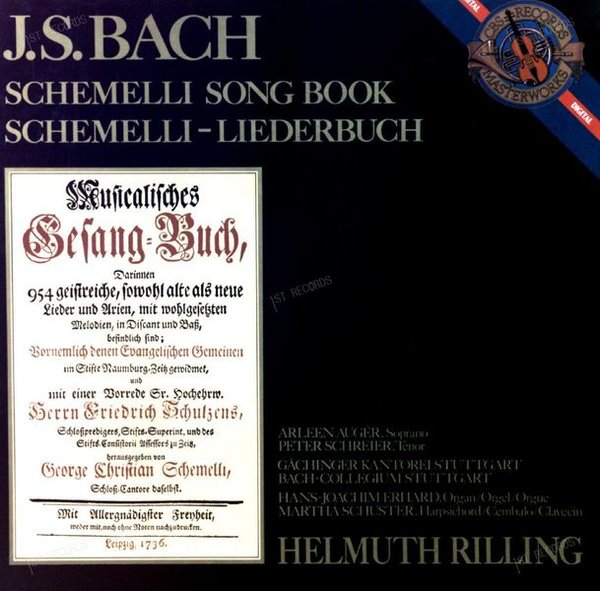 Helmuth Rilling, J.S. Bach - Schemelli Song Book 2LP (VG+/VG+)