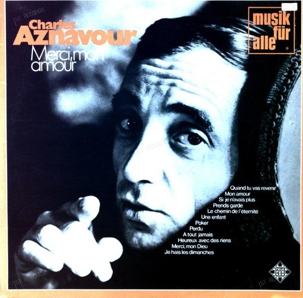 Charles Aznavour - Merci, Mon Amour LP (VG/VG)